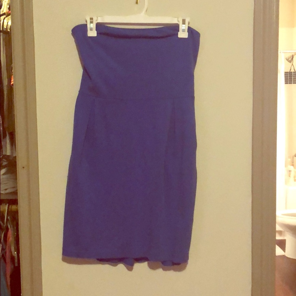 Blue Strapless Express Dress